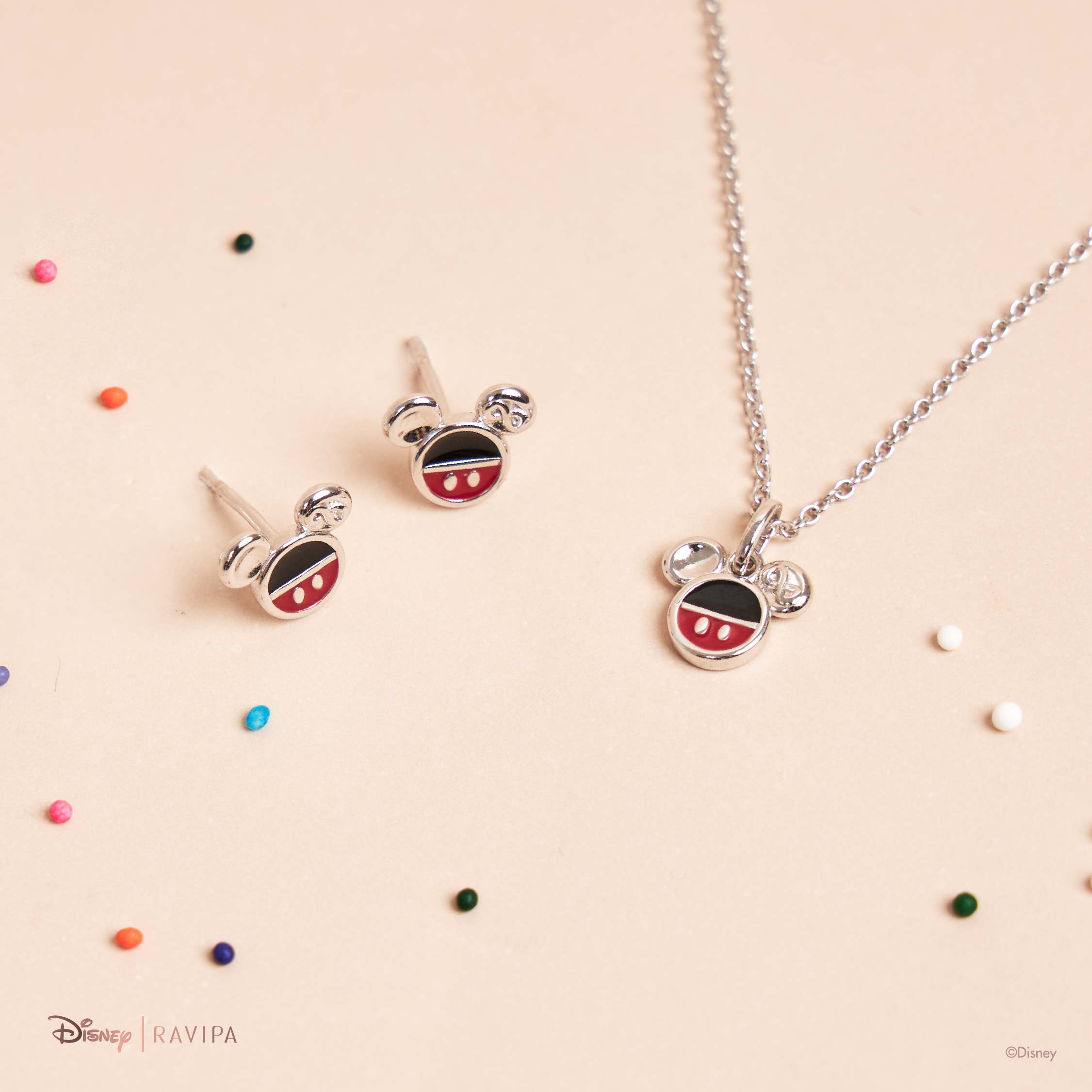 Mickey mouse online earrings and necklace