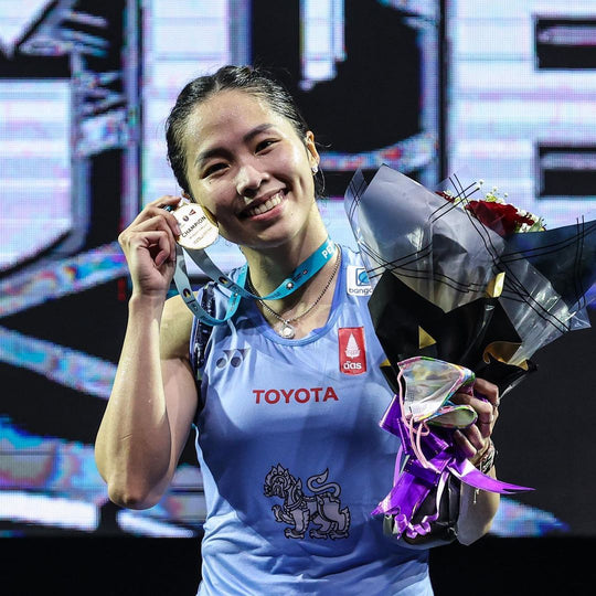 Spotted K.May Ratchanok, the Champion of Singles Women badminton with our reminder bracelets.