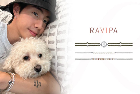 Spotted K.Mark Tuan wearing our RAVIPA Zodiac and RAVIPA Reminder Bracelets.