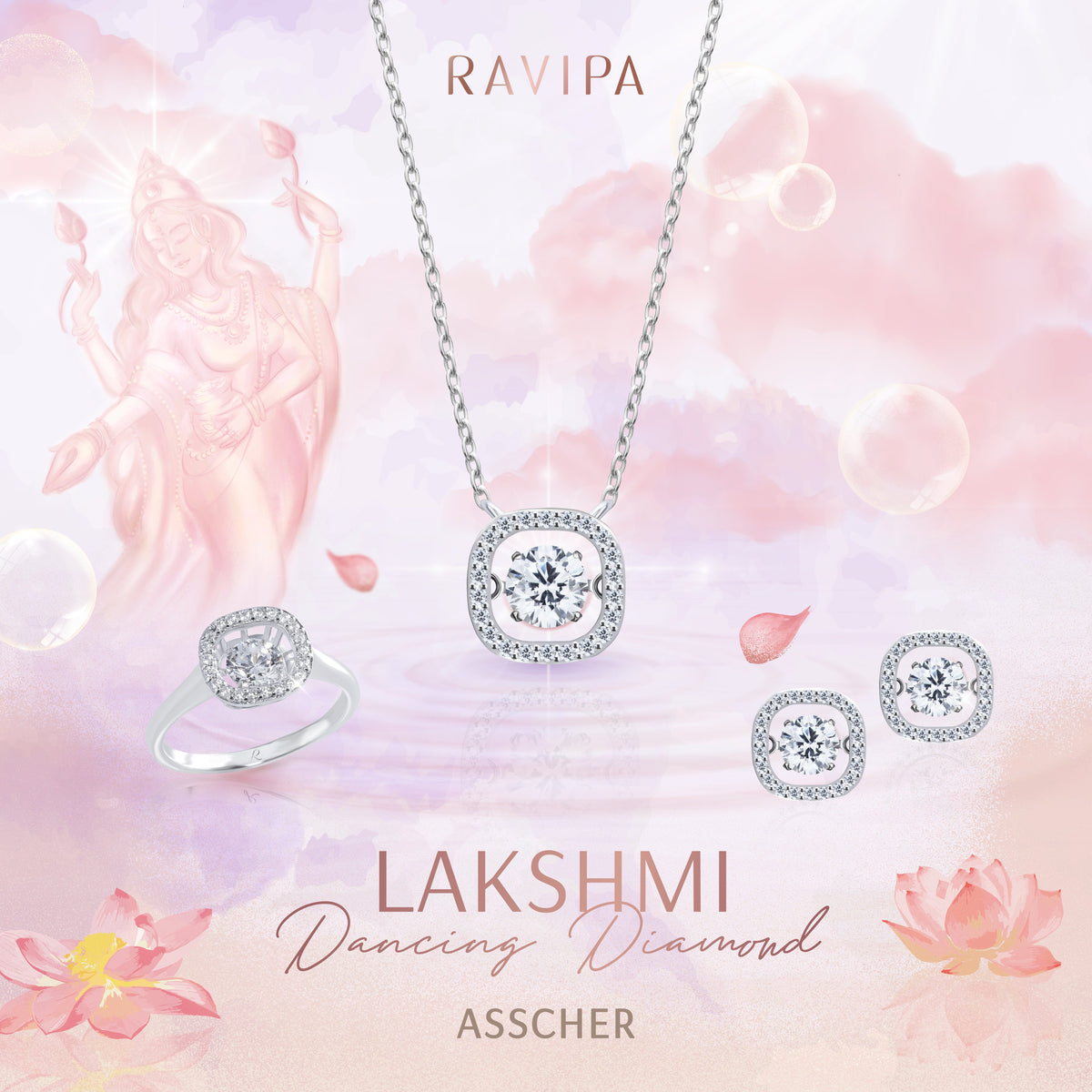 Lakshmi Dancing Diamond Asscher Collection