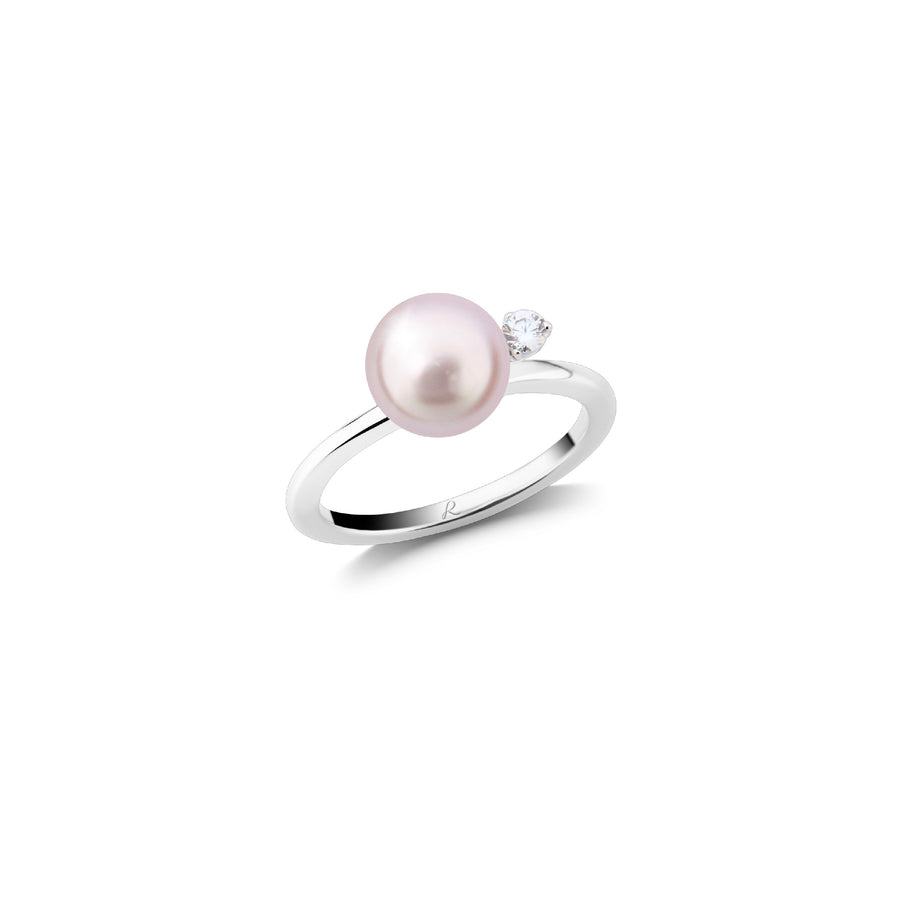 Viva Diamond Pink Blush Pearl Ring