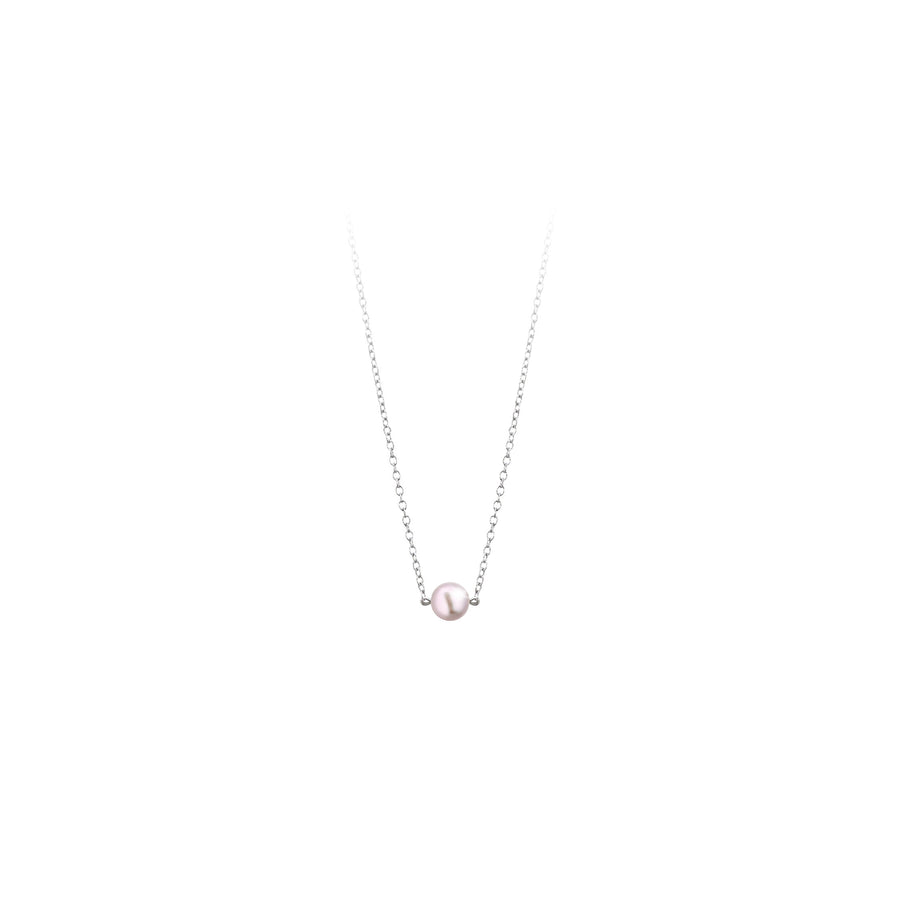 Single Pink Blush Pearl Necklace