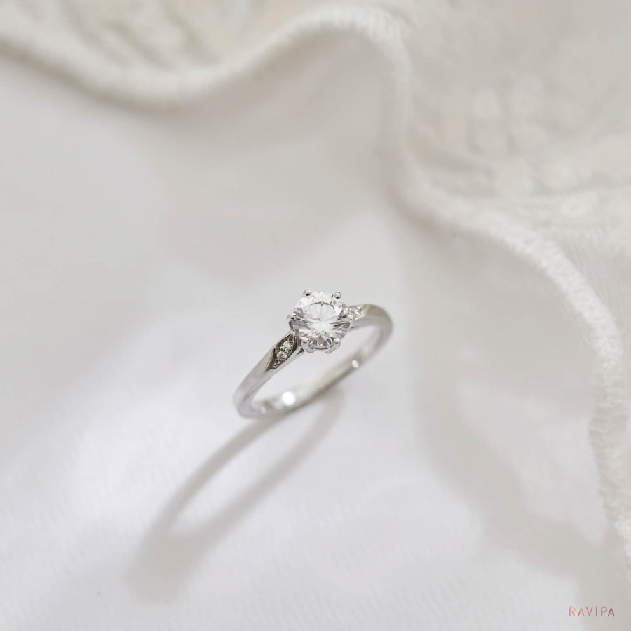 Classic Shooting Star Engagement Ring
