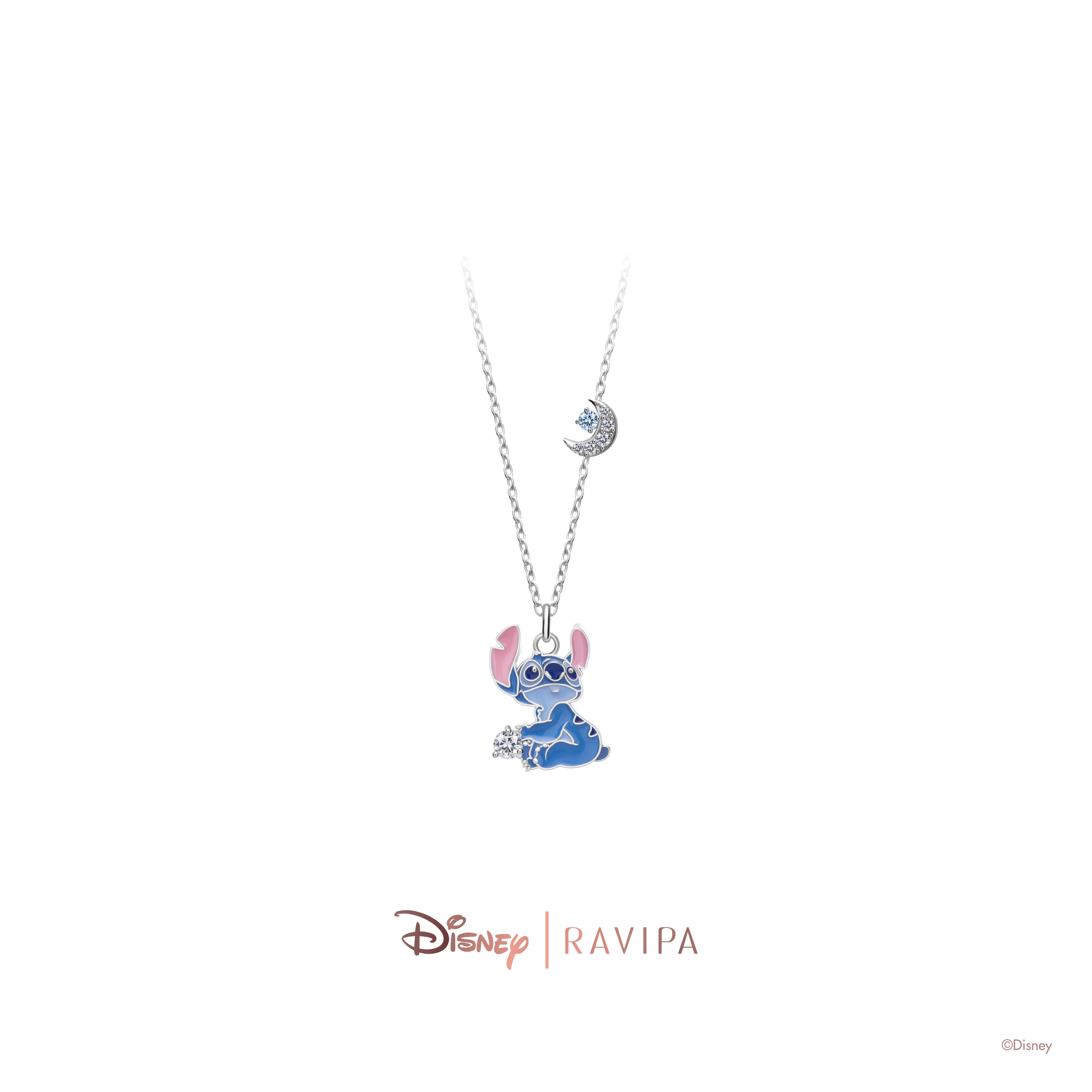 ディズニー RAVIPA スティッチ ネックレス アクアマリン RAVIPA Disney Stitch Diamond Necklace