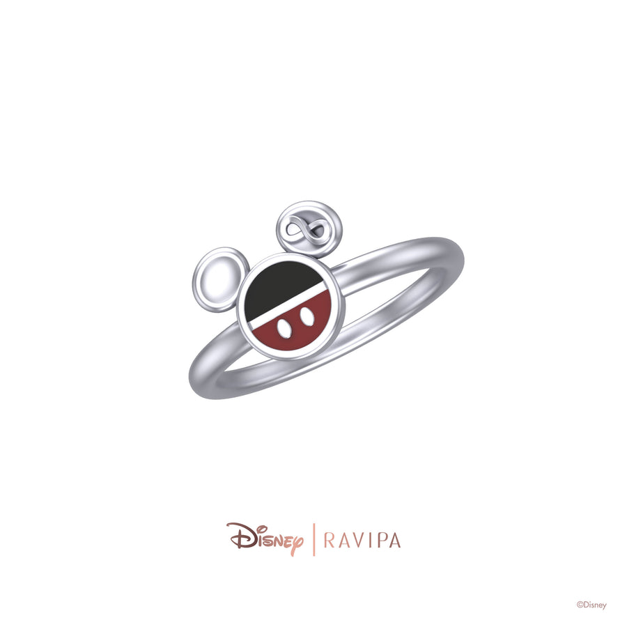 Classic Silver Mickey Mouse Ring