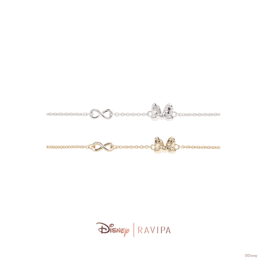Minnie Bow Infinity Chain Bracelet