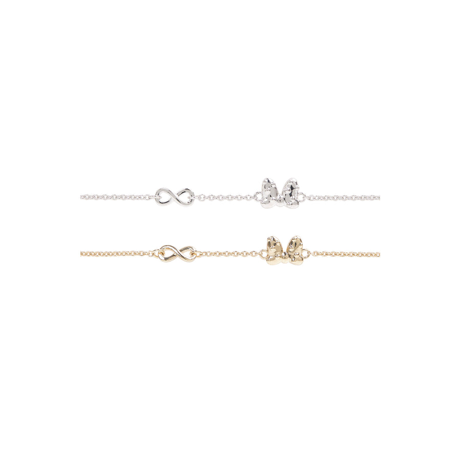 Minnie Bow Infinity Chain Bracelet