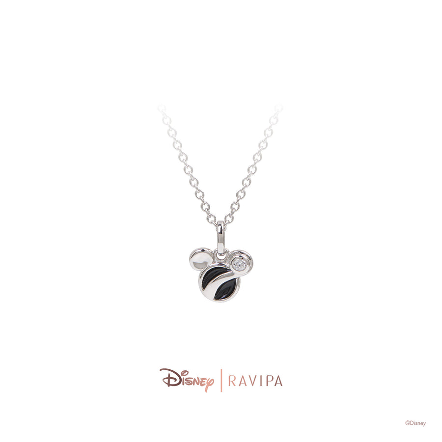 Silver Magical Mickey Mouse Diamond Necklace