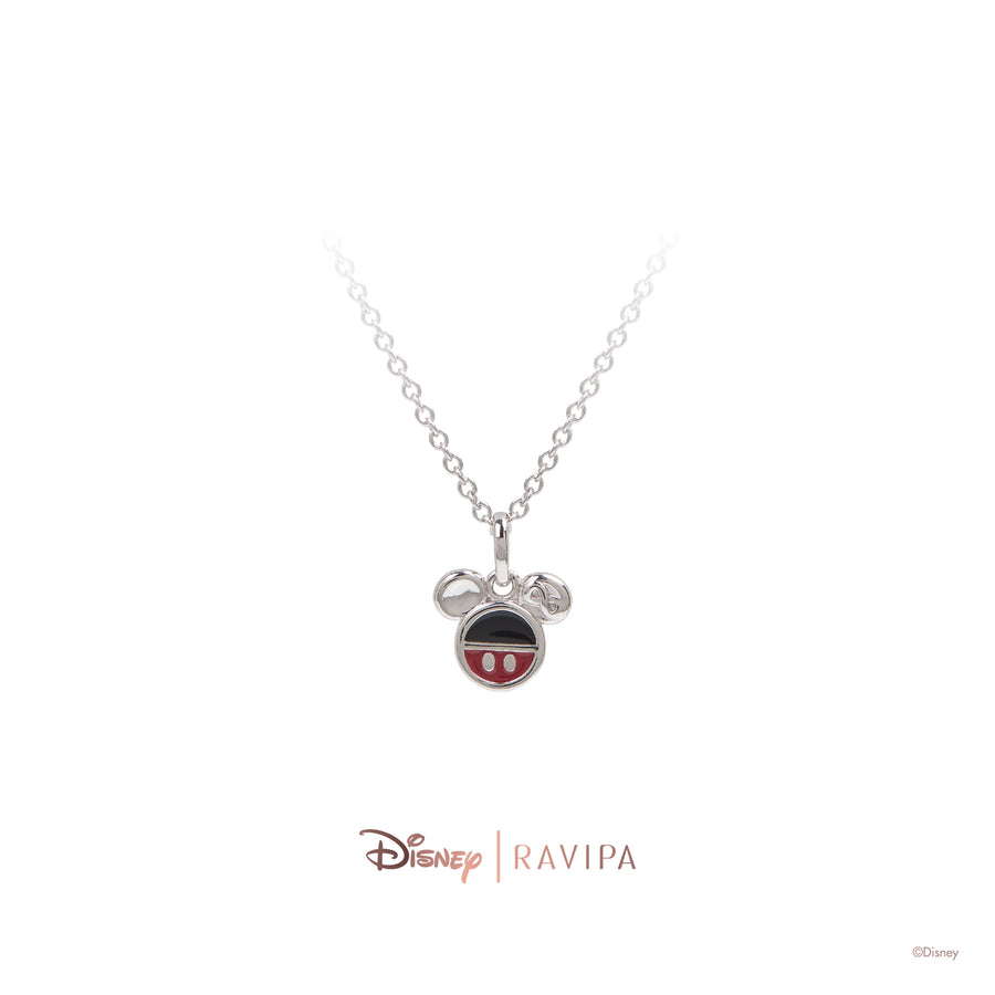 Classic Silver Mickey Mouse Necklace