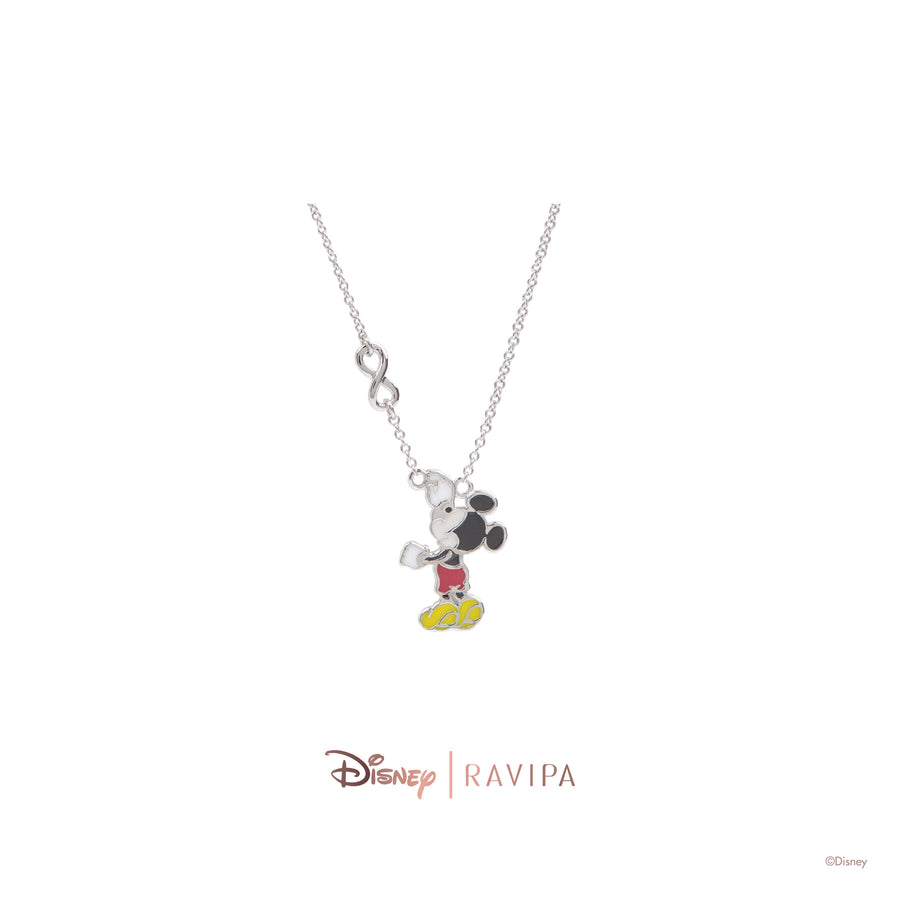 Silver Mickey Infinity Necklace