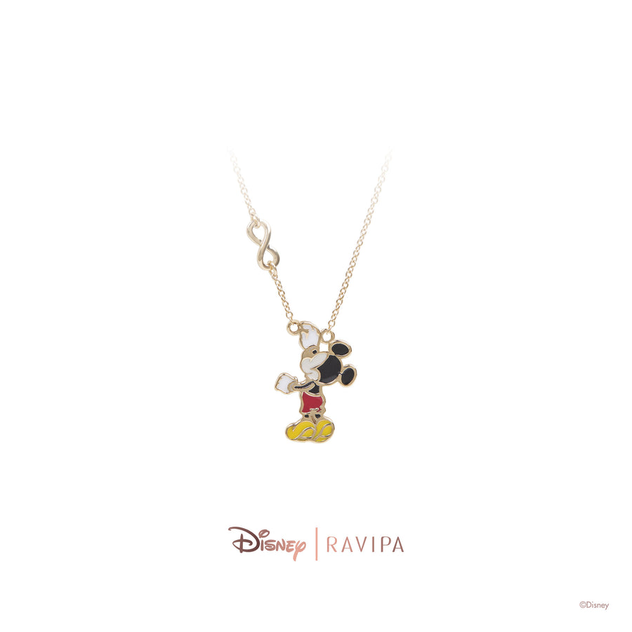 Gold Mickey Infinity Necklace