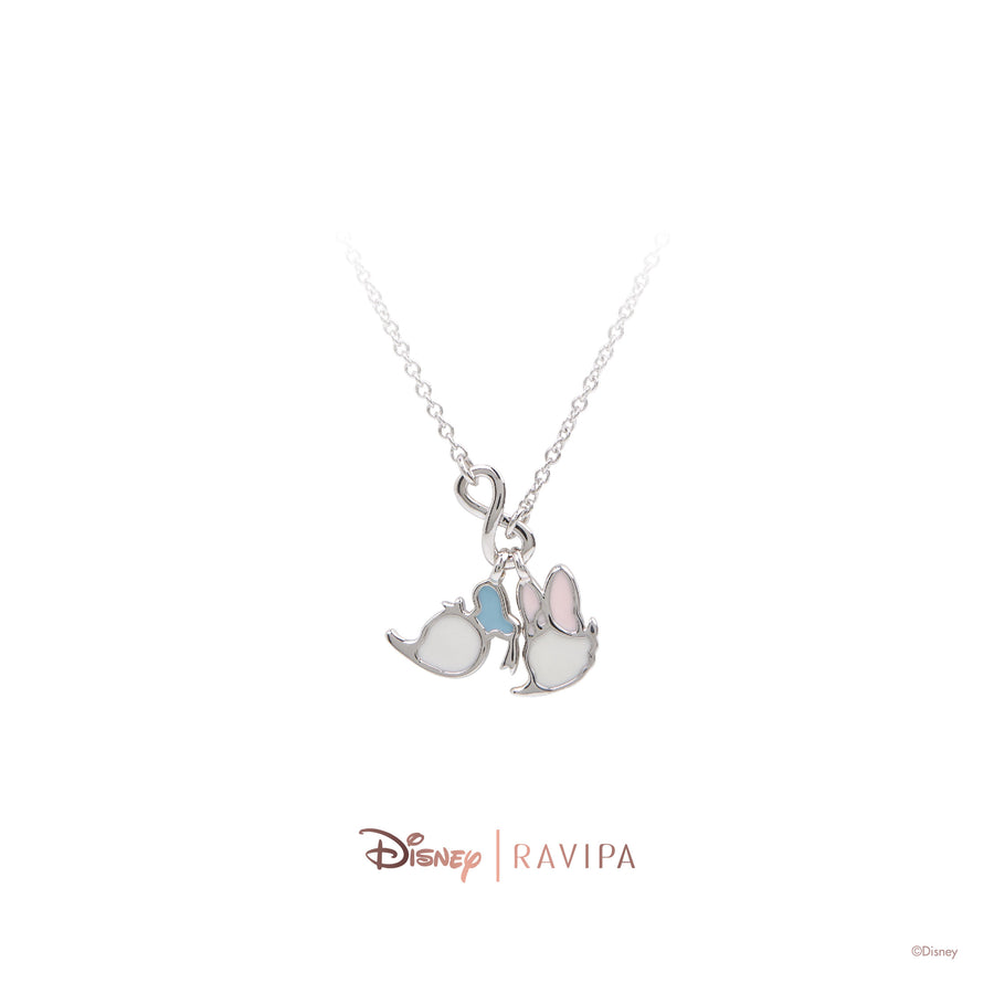 Silver Donald&Daisy Infinity Necklace