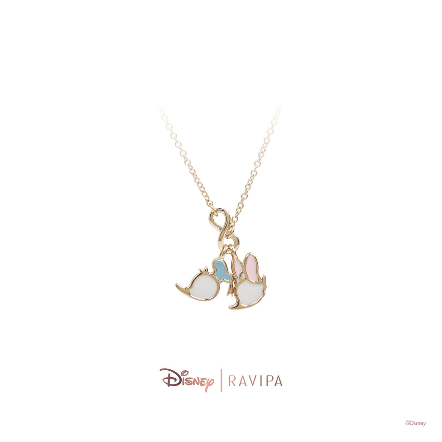 Gold Donald&Daisy Infinity Necklace