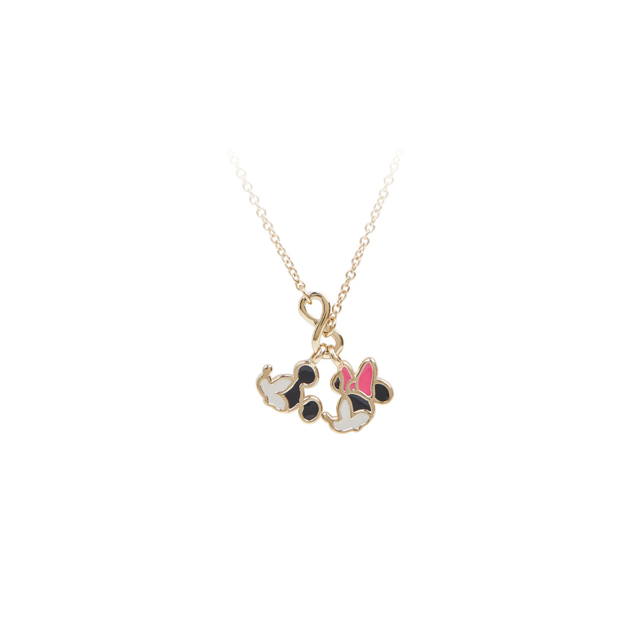 Gold Mickey&Minnie Infinity Necklace