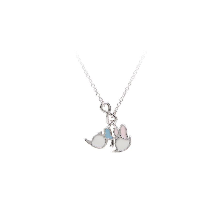Silver Donald&Daisy Infinity Necklace