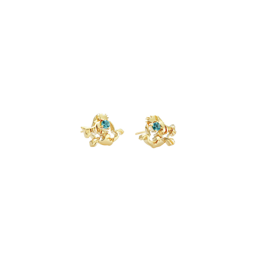 The Little Mermaid Gold Flounder Earrings