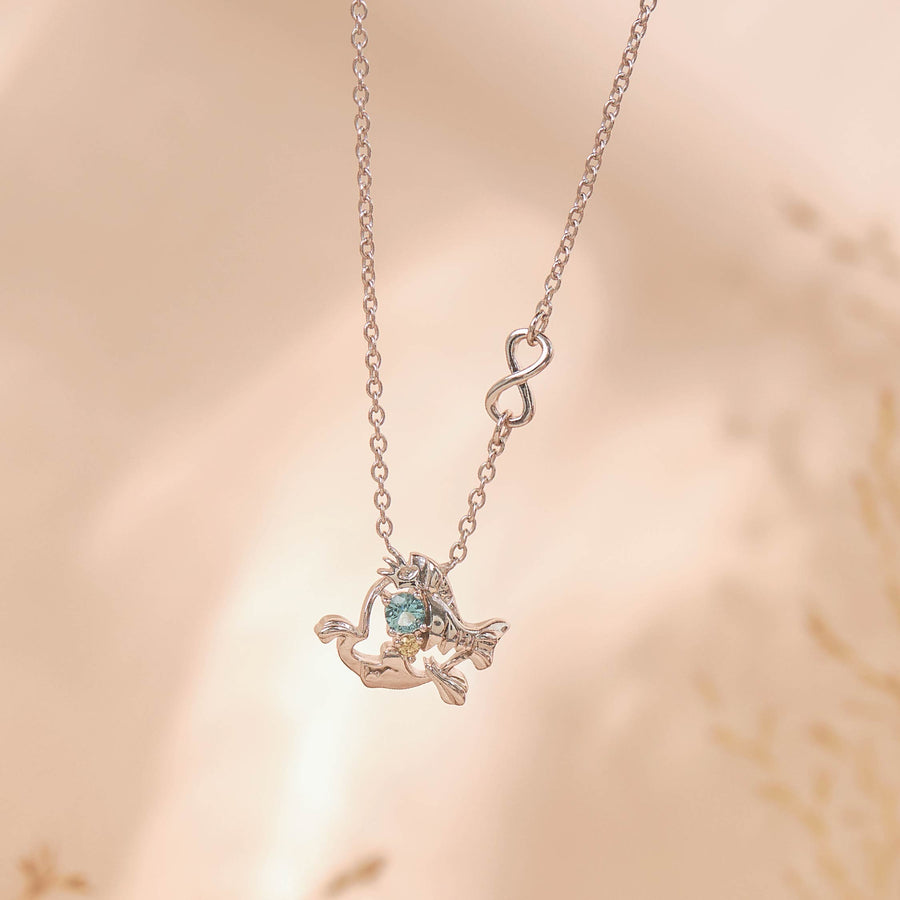 The Little Mermaid Silver Flounder Necklace