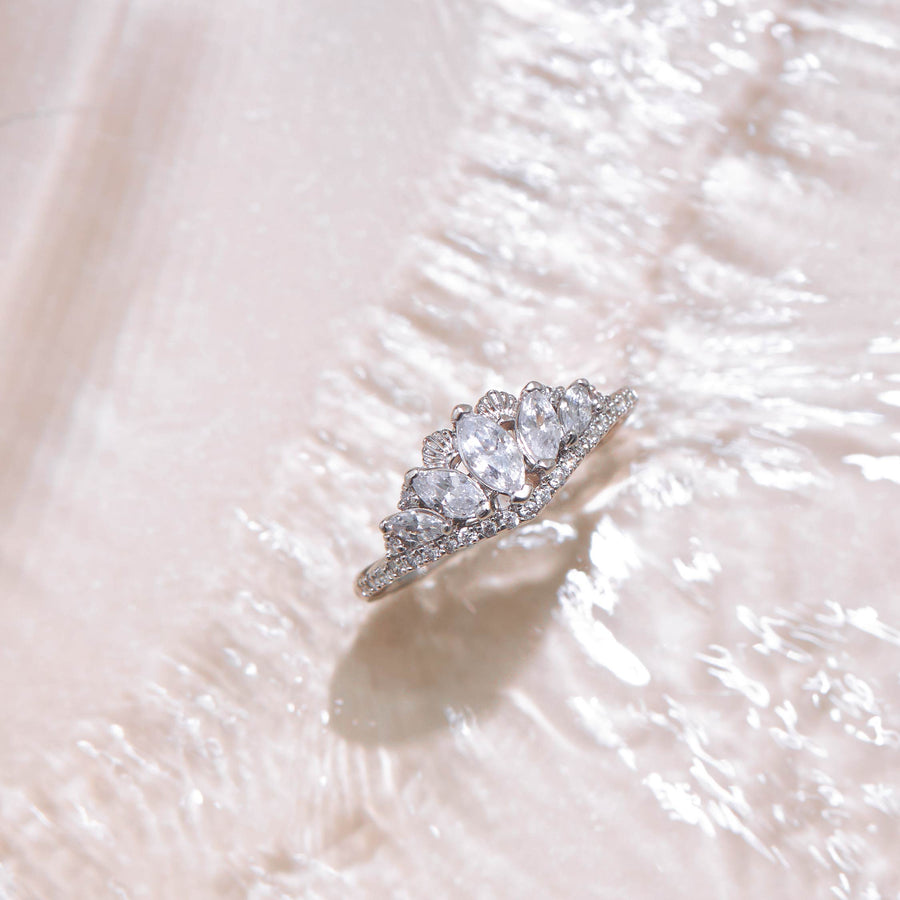 The Little Mermaid Silver Ariel Tiara Ring