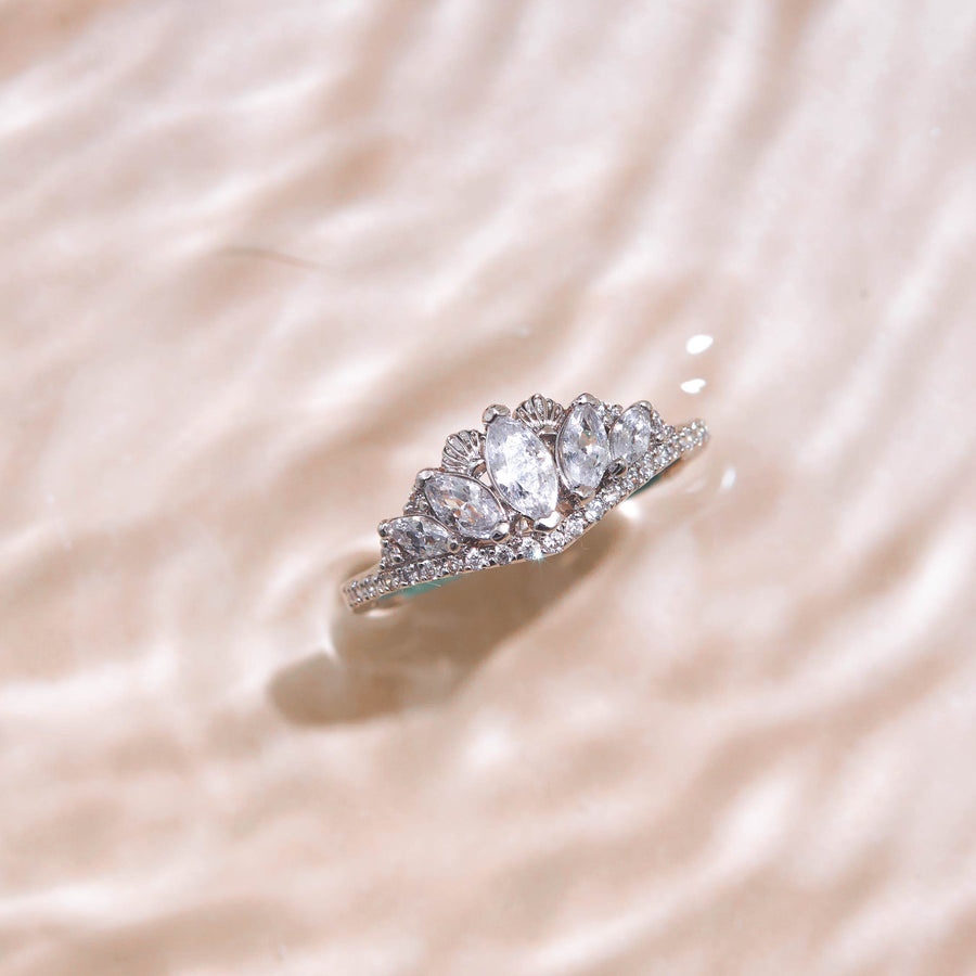 The Little Mermaid Silver Ariel Tiara Ring
