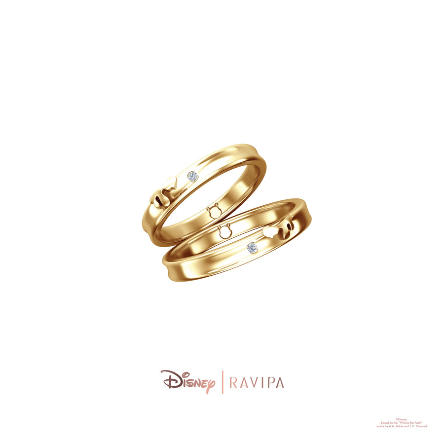 Gold Pooh’s Honey Couple Ring