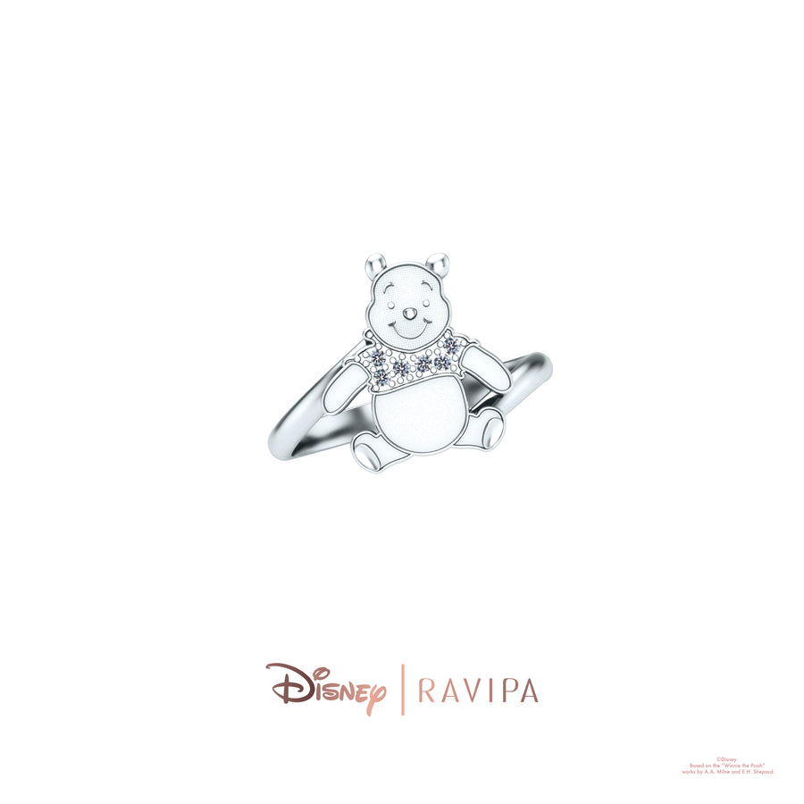 Silver Winnie the Pooh Signature Ring