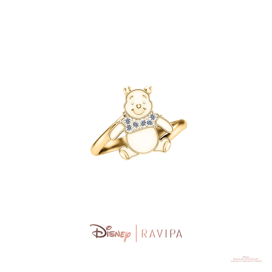 Gold Winnie the Pooh Signature Ring