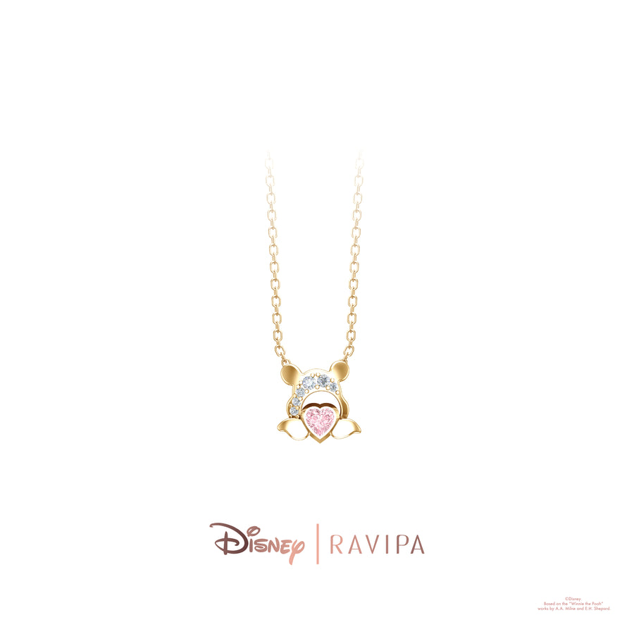 Gold The love of Winnie the Pooh Necklace
