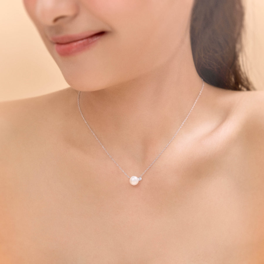 Viva Diamond Marshmallow Pearl Necklace