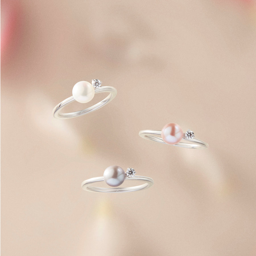Viva Diamond Marshmallow Pearl Ring