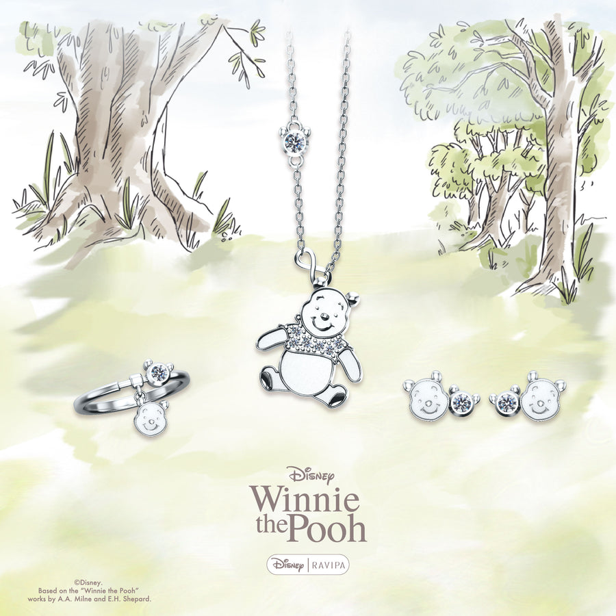Silver Winnie the Pooh Signature Necklace