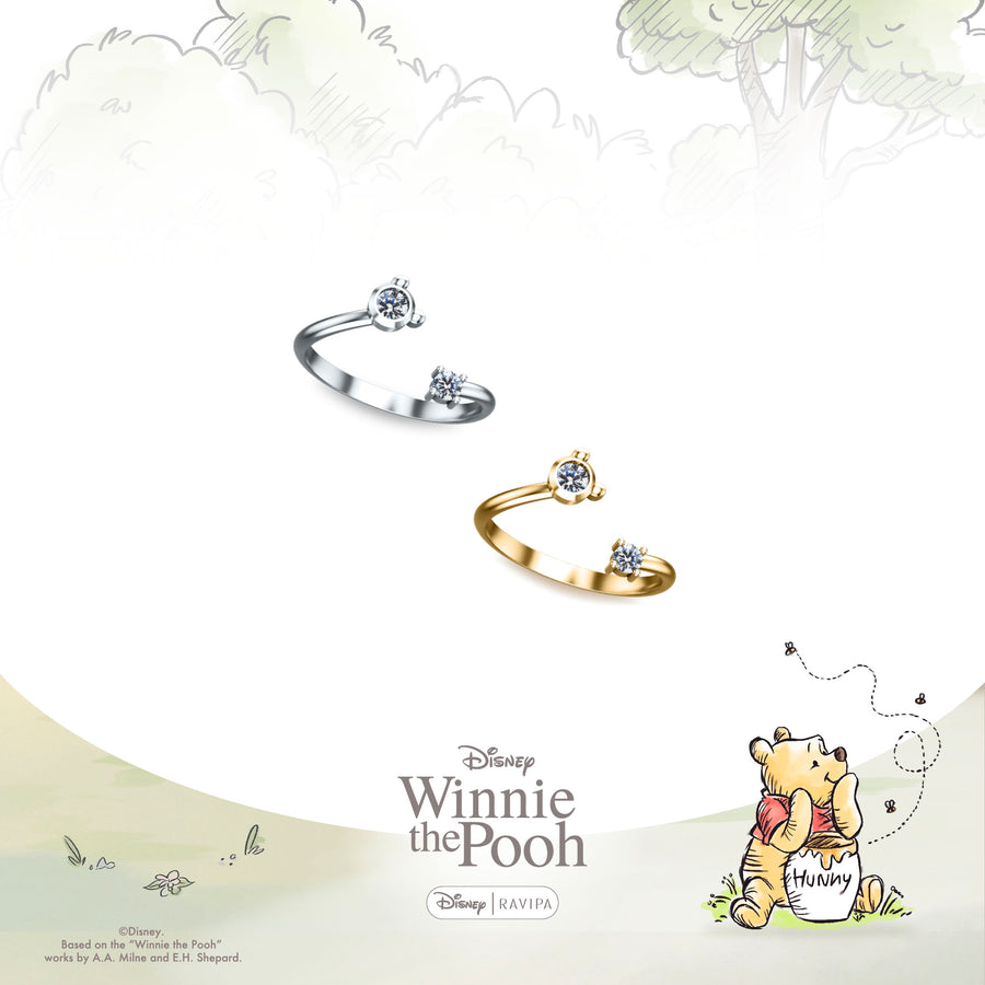 Gold Winnie the Pooh Diamond Ring