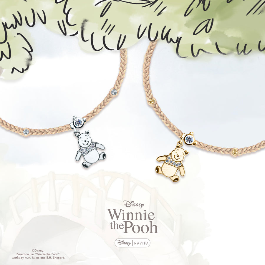 Gold Winnie the Pooh Signature Bracelet