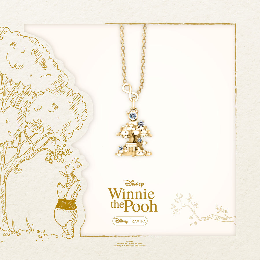Gold Pooh’s Treehouse Necklace