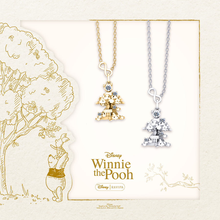 Gold Pooh’s Treehouse Necklace