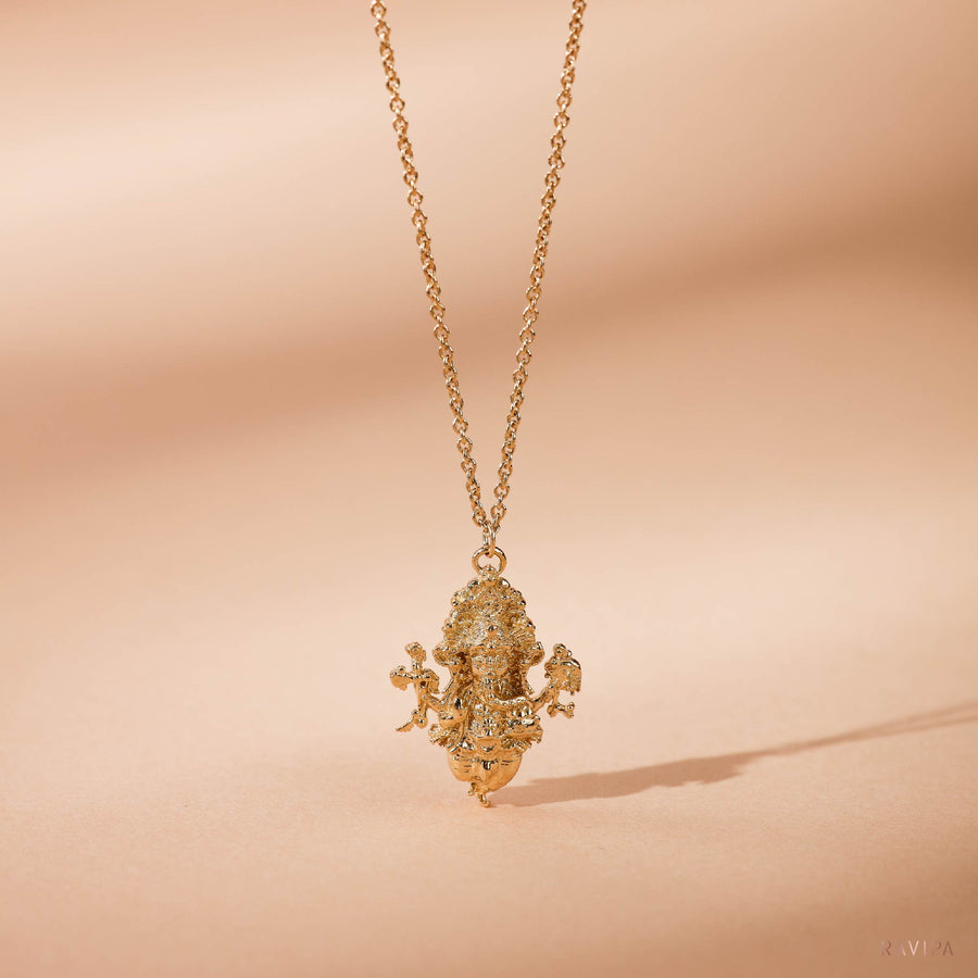 Ganesha Phatarnphorn Necklace | Special Edition Golden Gold