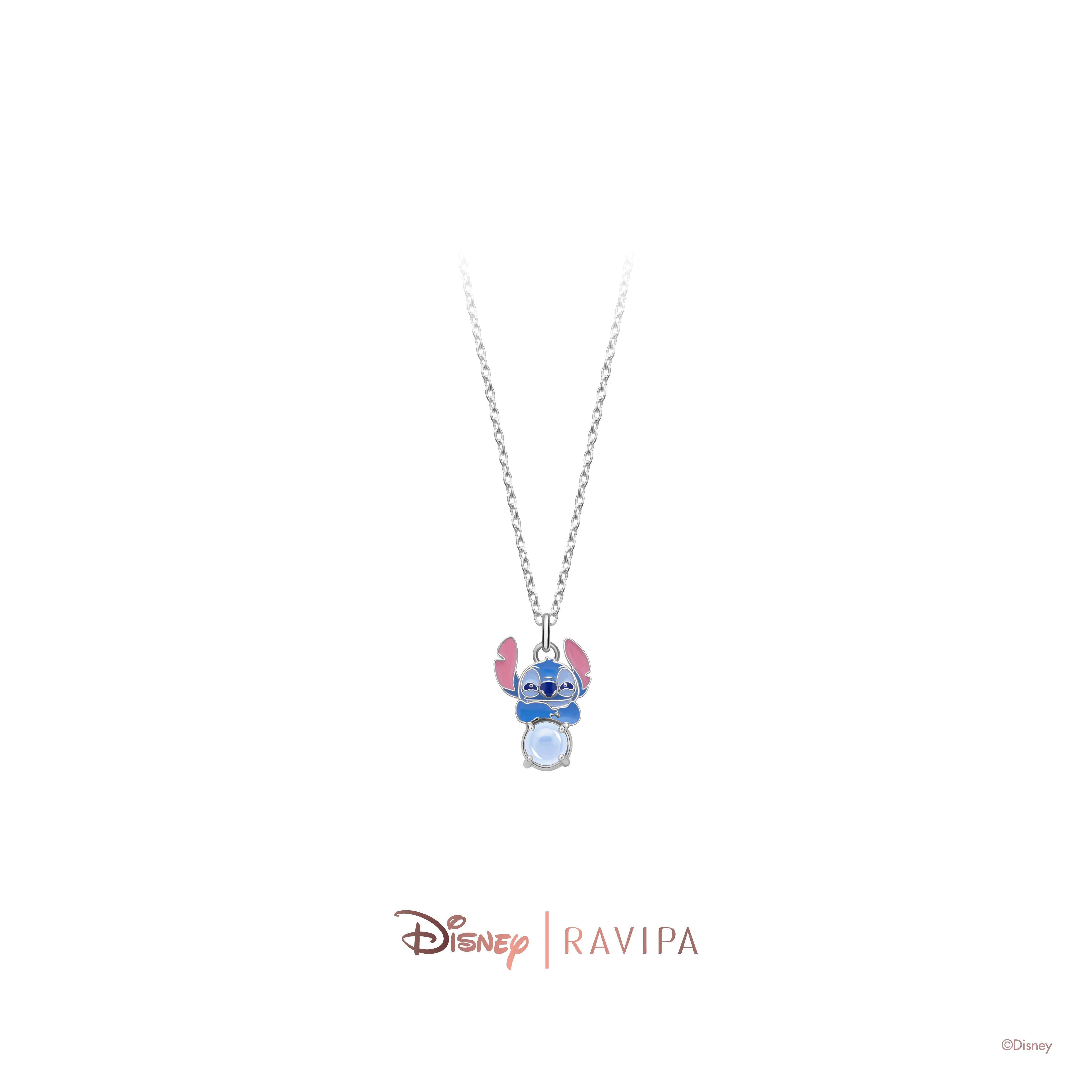 ディズニー RAVIPA スティッチ ネックレス アクアマリン Disney Stitch Blue Aquamarine Necklace | RAVIPA