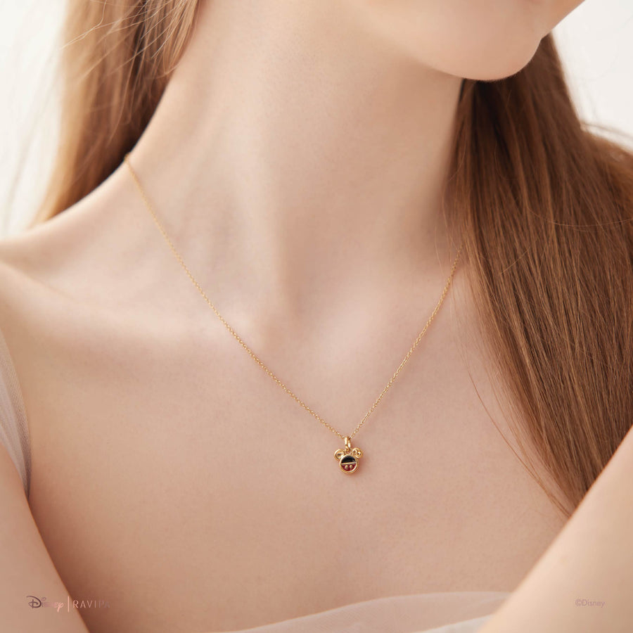 Classic Gold Mickey Mouse Necklace