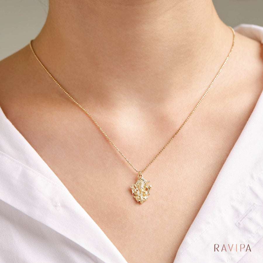 Ganesha Aishwarya Necklace | Special Edition Golden Gold