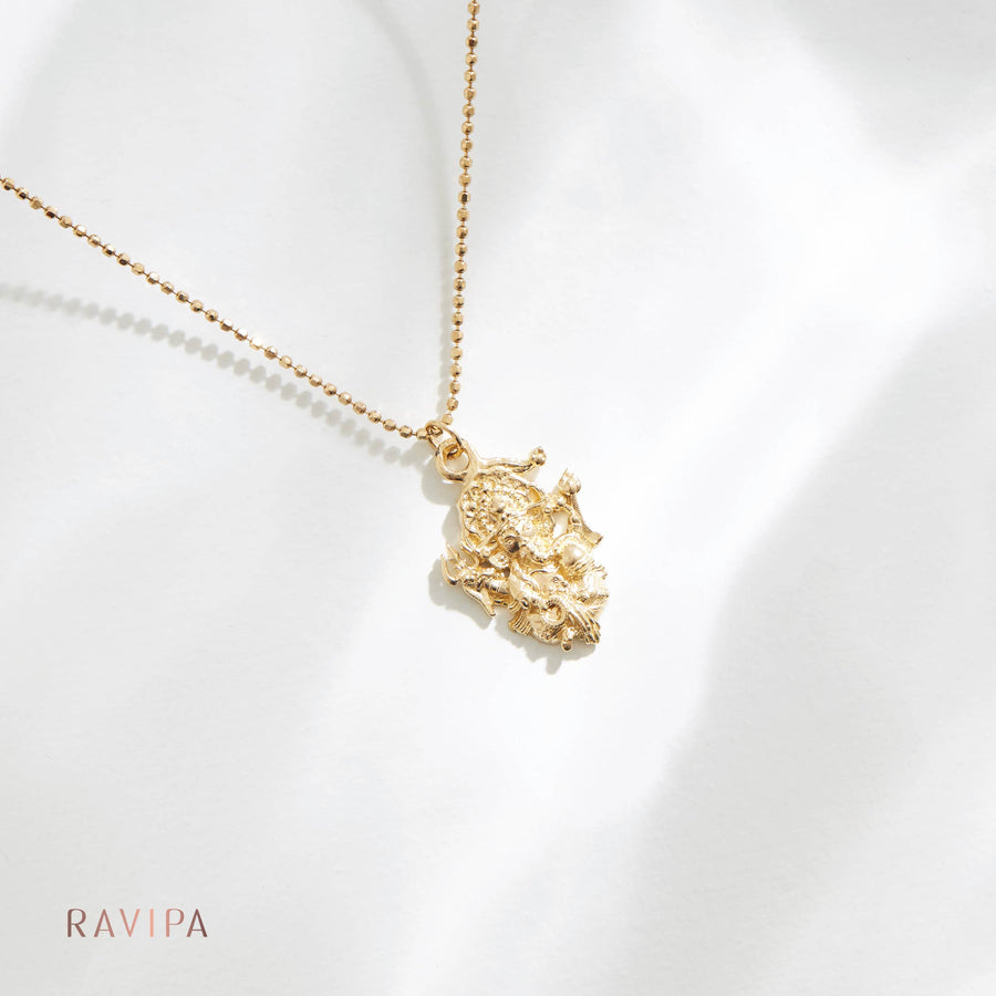 Ganesha Aishwarya Necklace | Special Edition Golden Gold