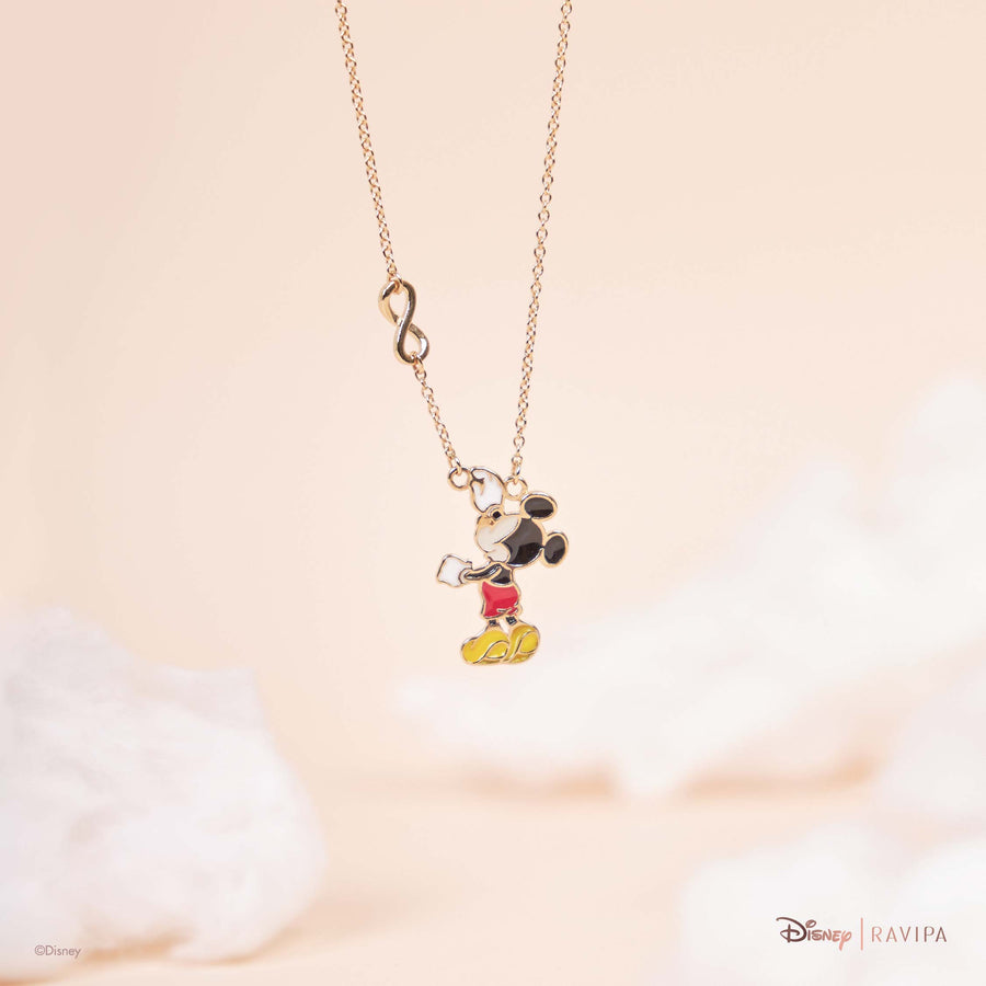 Gold Mickey Infinity Necklace